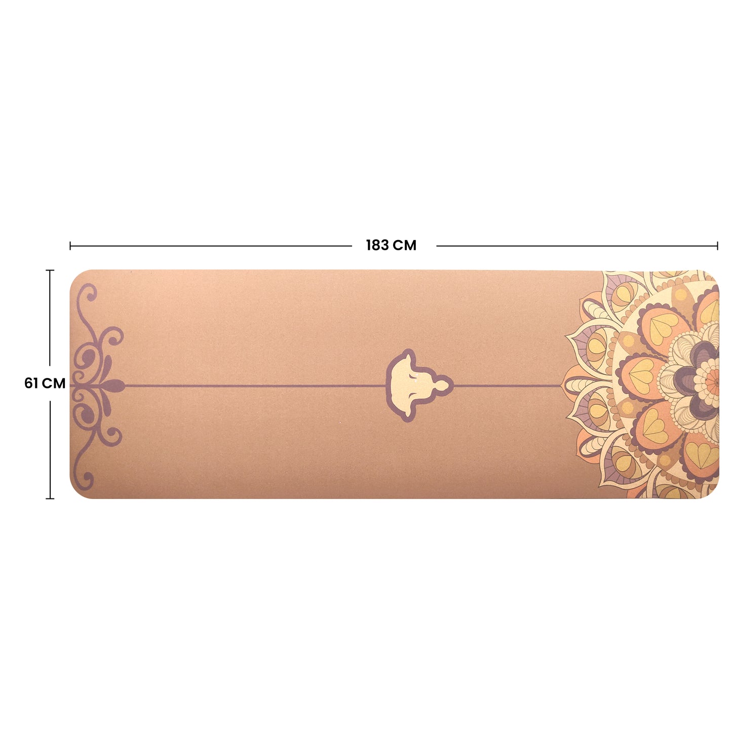 Premium Non Toxic Cork Yoga Mat with Storage Bag & Strap - 4MM Thick Large Size | Eco-Friendly, Non-Slip, & Sweat Resistant